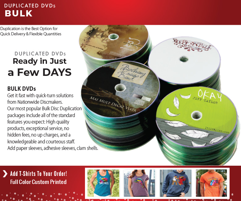 Duplicated DVDs in Bulk